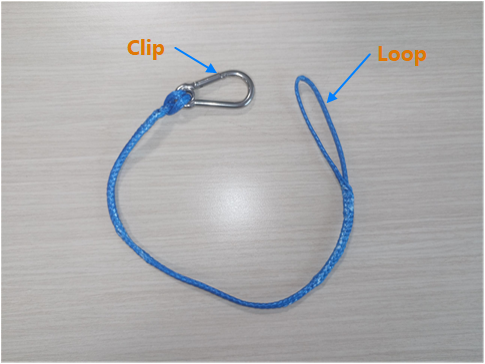 photograph of nylon safety cable