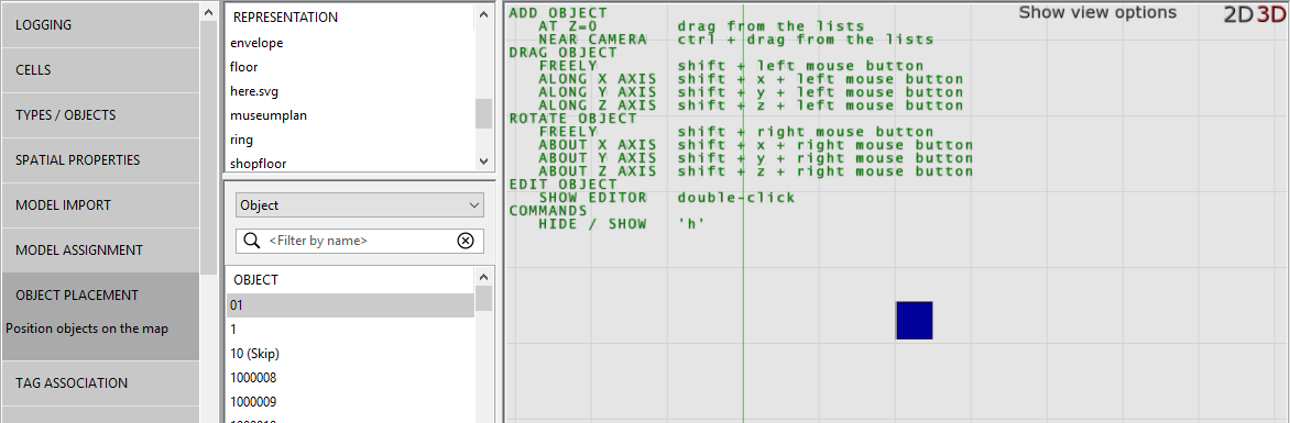 screenshot showing a located object
