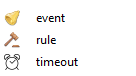 icons identifying kinds of definition