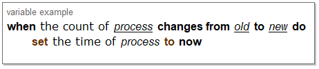 screen shot of variable definition