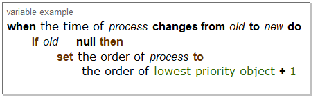 screen shot of variable definition