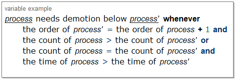 screen shot of variable definition
