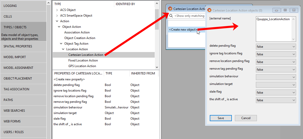 creating a Quuppa_LocationAction object