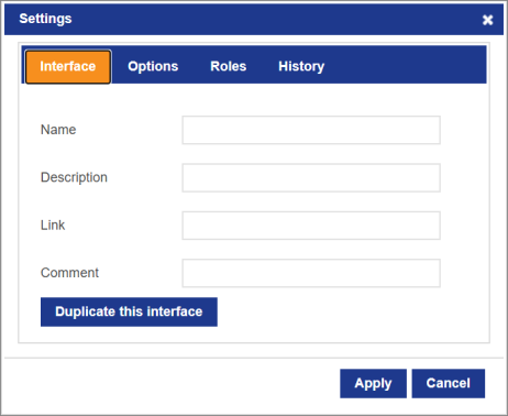 screen shot of Settings dialog for HMIs