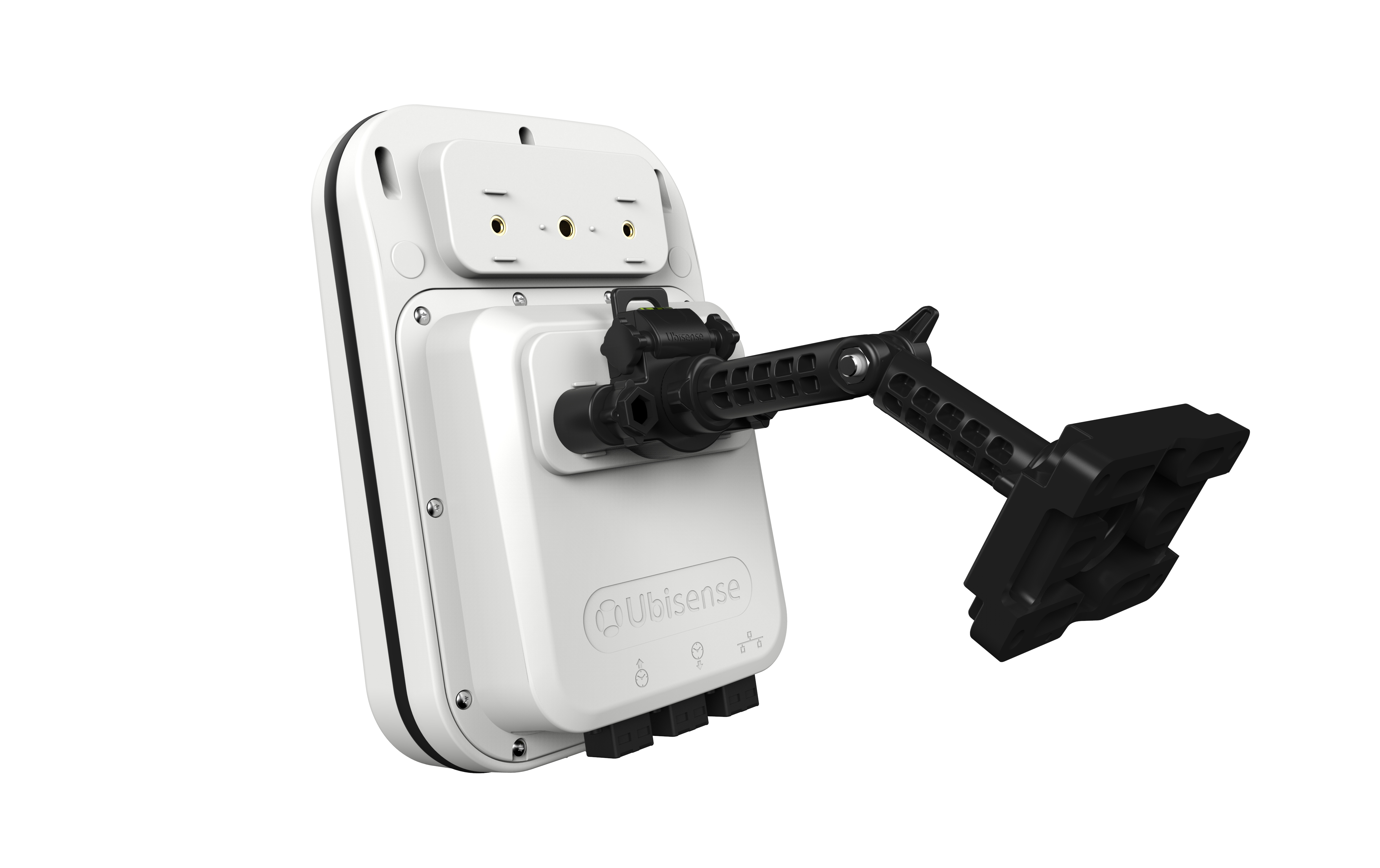 sensor with 3-pot IP69K sensor with mounting bracket attached