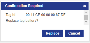 screen shot of confirmation dialog