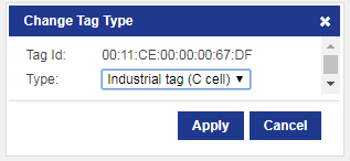 screenshot of Change Tag Type dialog