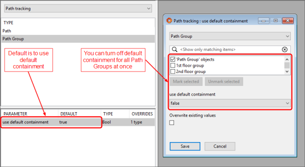 Illustration of turning off default containment