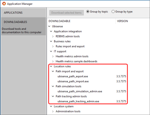 screen shot of downloadable items relevant to Paths and queues
