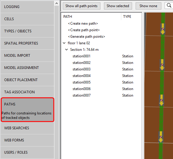 Illustration of PATHS workspace in SmartSpace Config