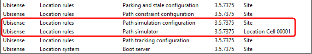 List of Path simulation services in Service Manager