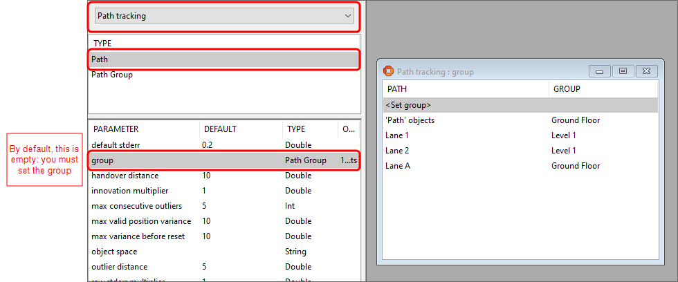 Illustration of adding paths to groups