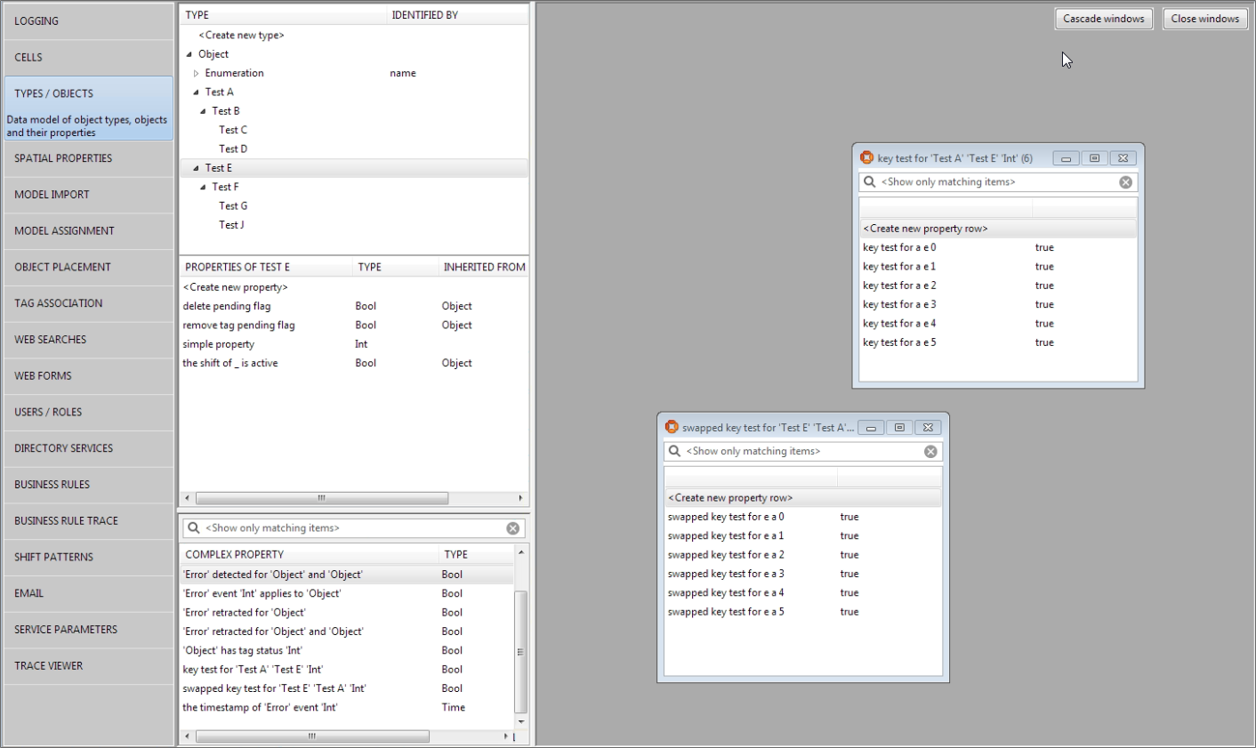 screen shot of refactored rows in TYPES/OBJECTS