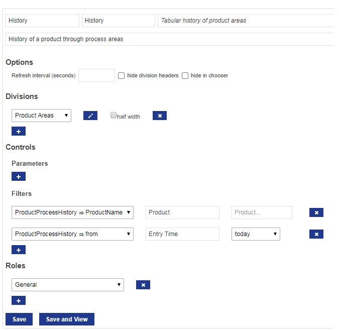 screen shot of Reports section of the report editor
