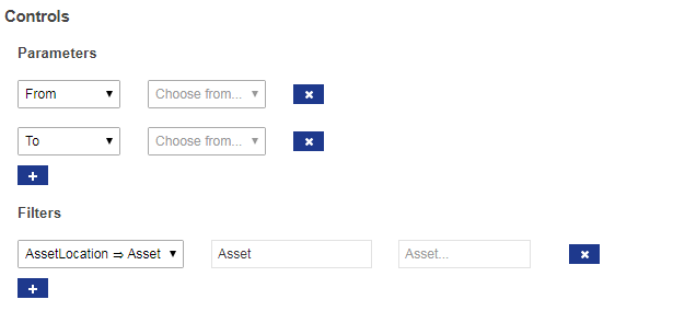 Screenshot of adding parameters to definition for example location history report
