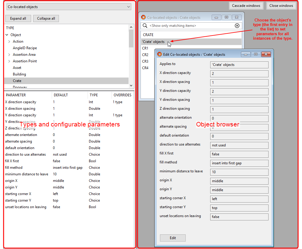 Screenshot of the Service parameters screen in SmartSpace Config