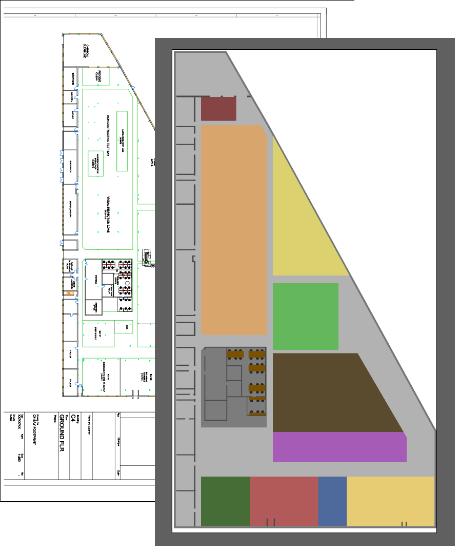 screenshot of the completed image compared with the original drawing