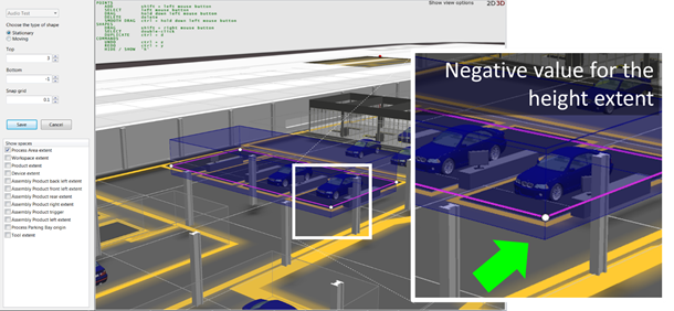 screen shot showing a negative value applied to the base of an extent