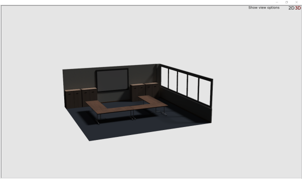 boardroom image with dim lighting