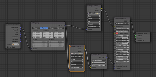 screenshot of node tree for walls