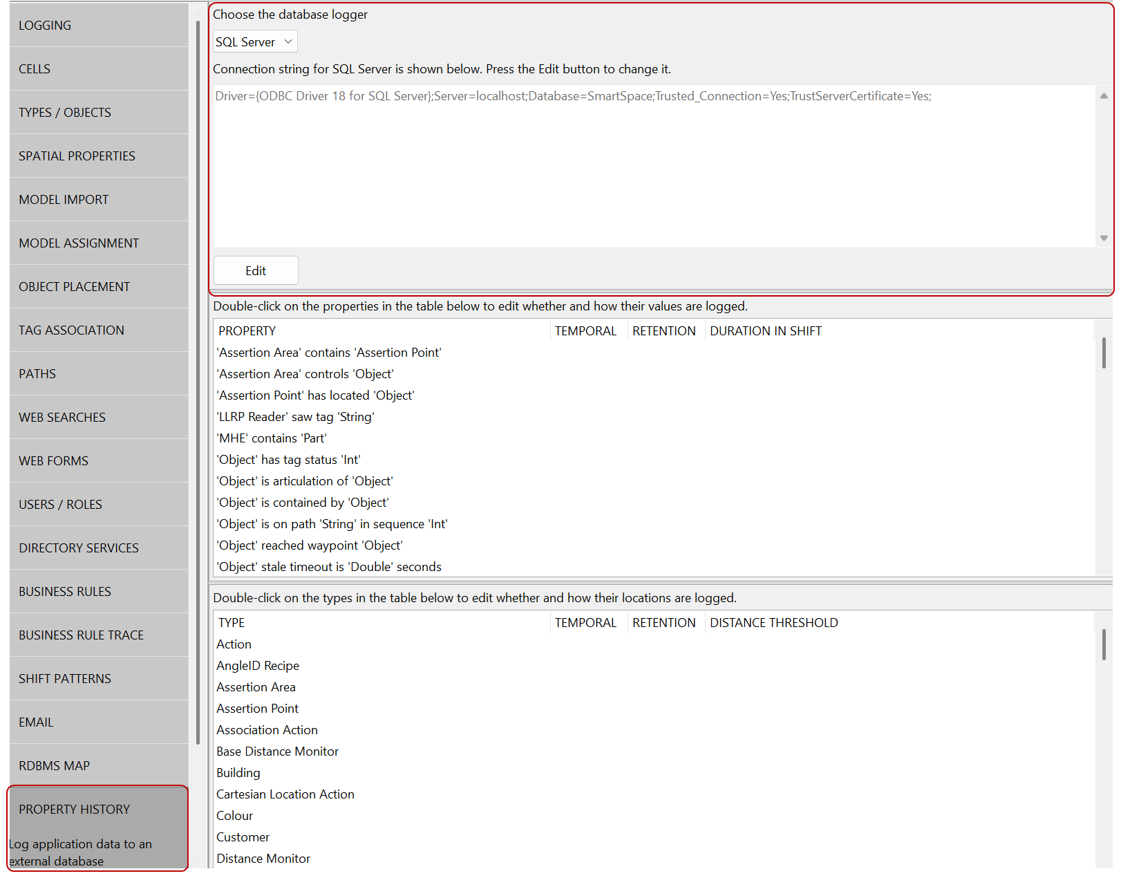 connection for SQL server