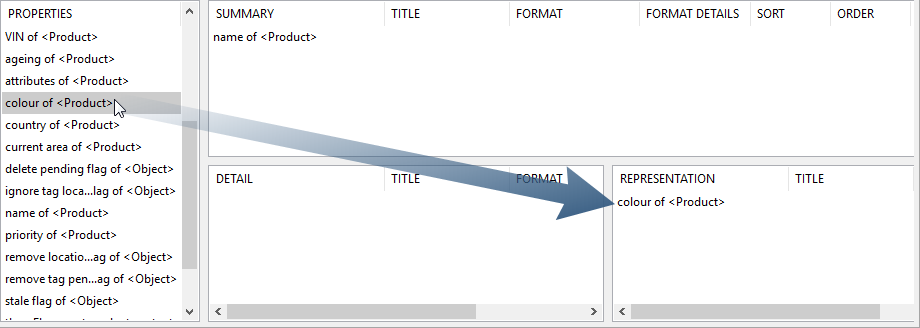 Adding the color property to representations list in WEB SEARCHES