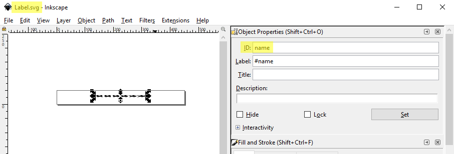 Example of SVG creation in Inkscape