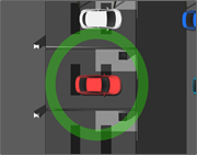 example of a selected object highlighted with a green halo