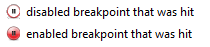 illustration of breakpoint enabled and disabled icons