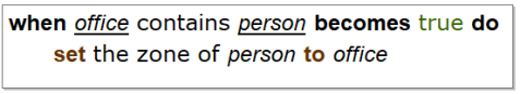 simple rule for setting the zone of person to office