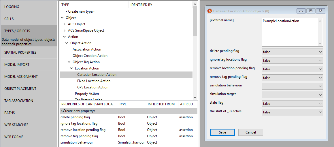 screenshot of creating an action for the external data connector
