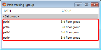 Assigning path groups for path simulation