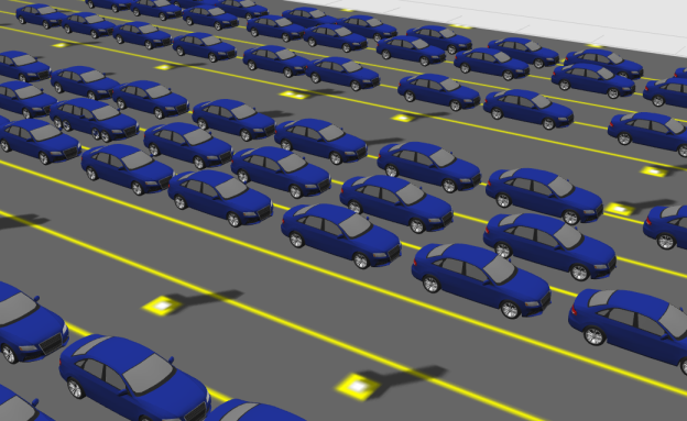 Example illustration of queues of cars