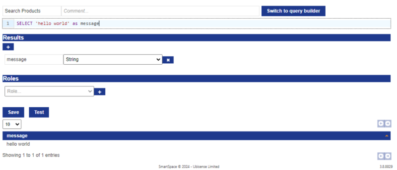 SQL query editor