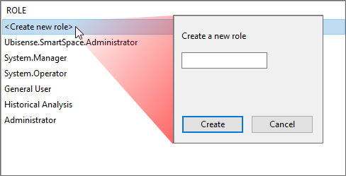 screen shot showing opening the create new role dialog
