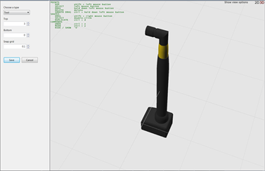 screen shot showing 3D object in Spatial property editor