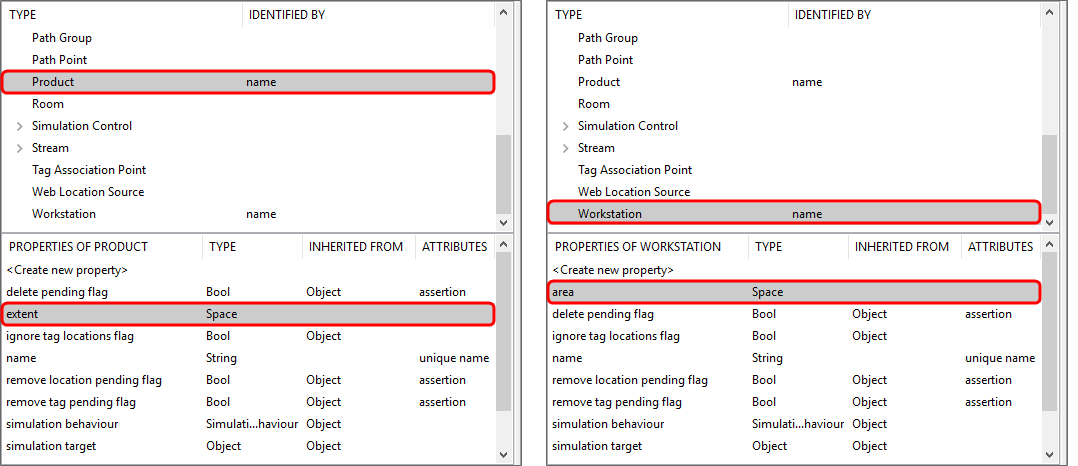 screen shot of definitons of product + extent and workspace + area