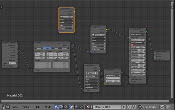 screen shot of node tree for the tabletop texture mappings