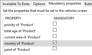 Mandatory Properties for Web Forms