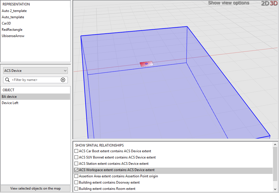 device in workspace SmartSpace Config from ACS setup