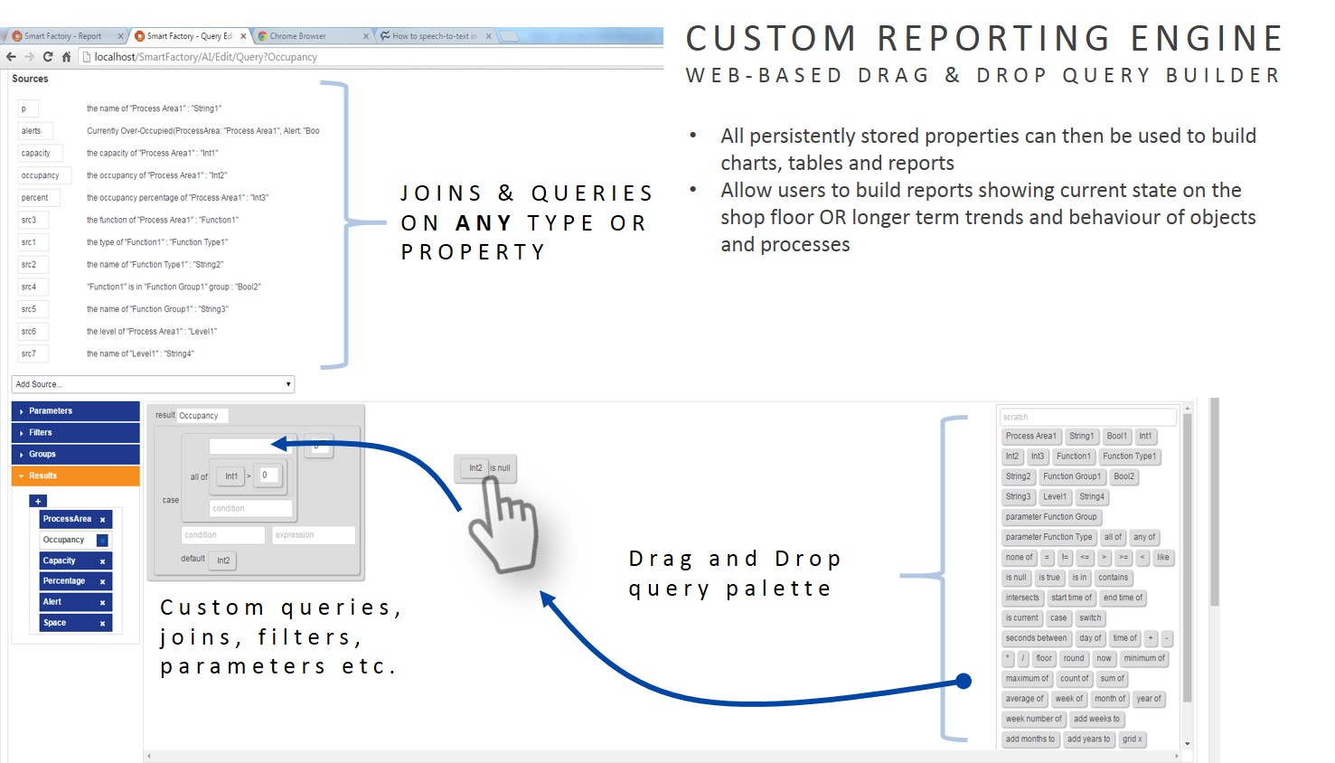 Screenshot of query builder